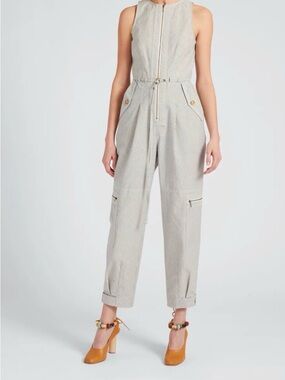 Ulla Johnson Jumpsuit (Granite/White) size 4